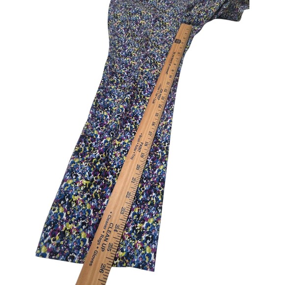 Ann Taylor Chelsea Crop Mid Rise Pants Women's 8 Purple Green Side Zip H19.1 - Picture 5 of 11